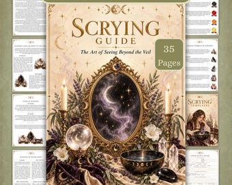 Scrying Guide for Beginners: Divination Tools, Techniques & Journal Template (A4 Size PDF Download)
