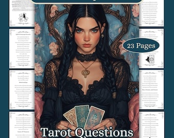 300 Tarot Questions: Book of Shadows Grimoire Pages Inserts (PDF Download)