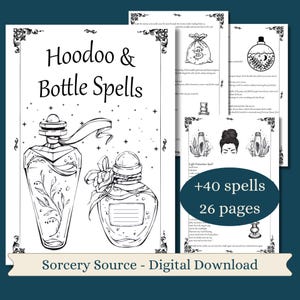 Hoodoo Spells, Digital Book, BOS Pages, Witchcraft, Baby Witch, Grimoire Pages, Grimoire Printable, Book of Shadows Pages, Spell Books