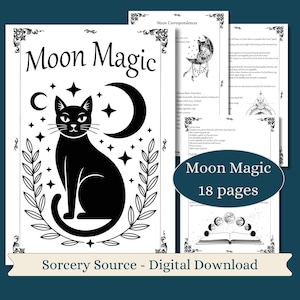 Moon Magic, Book of Shadows, Baby Witch, BOS Pages, Moon Goddesses, Witchcraft, Grimoire Pages, Wiccan, Wicca Magic, Witch Grimoire