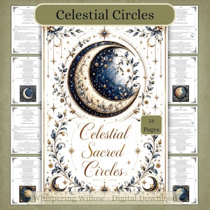 Celestial Sacred Circle Casting: Book of Shadows Grimoire Pages (Digital Download)