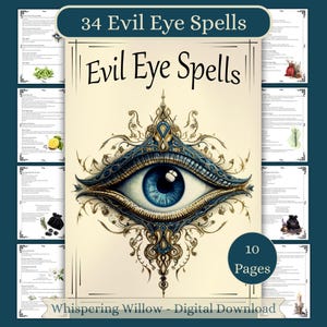 Evil Eye Spells: Book of Shadows Grimoire (PDF Digital Download)