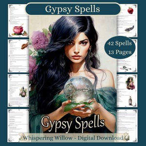 Hechizos Gitanos: Páginas del Grimorio del Libro de las Sombras (Descarga digital en PDF)