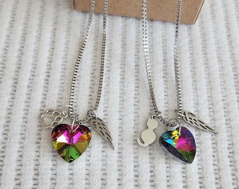 Rainbow Bridge Pet Loss Necklace Memorial Gift for Pet Owner Rainbow Bridge Gift Dog Cat Loss Memorial Remembrance Gift Pet Loss Jewelry