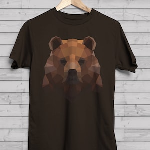 Geometrische Bär T-Shirt / Festival Kleidung / Custom Tee