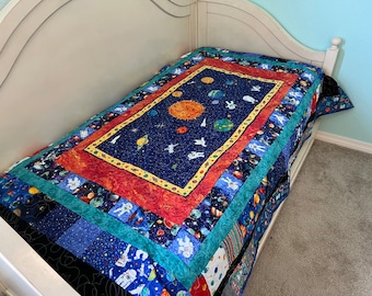 Space quilt in twin size