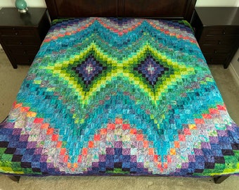 Double pointed bargello in king size