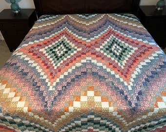 Beautiful Long Arm Quilted Bargello in king Size