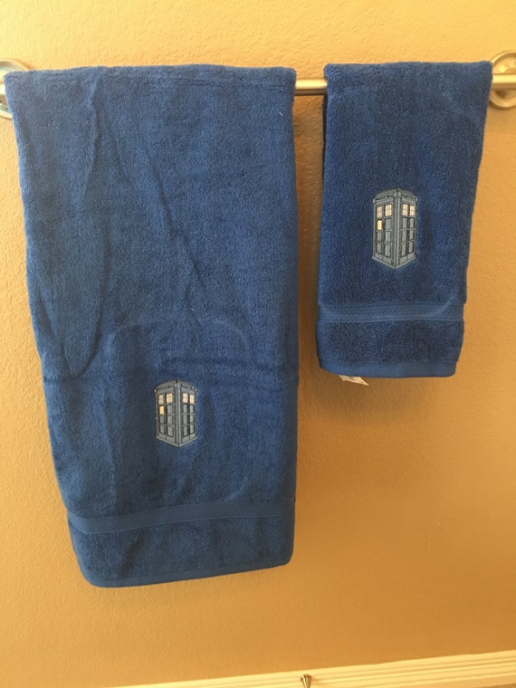 Blue TARDIS 3 Piece Towel Towels Set NEW Dr Doctor Who