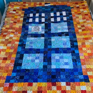 Twin Size TARDIS Dr Who Quilt image 1