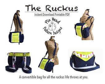 Diaper Bag Pattern, 'The Ruckus'- PDF Pattern