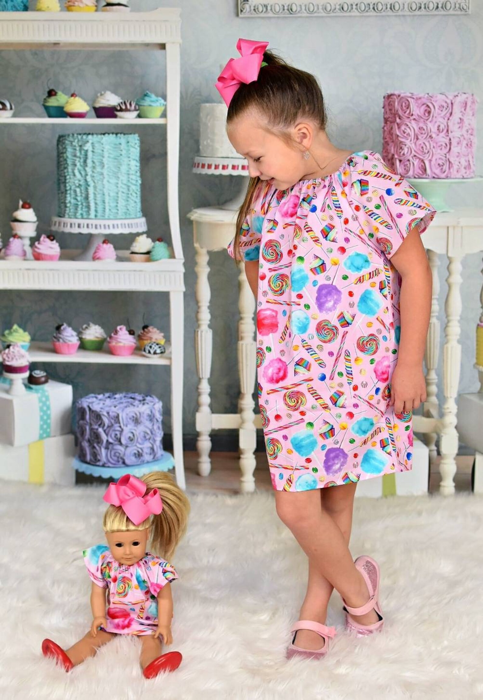 Candy Themed Dresses Doll and Me Dresses Short Sleeve Etsy