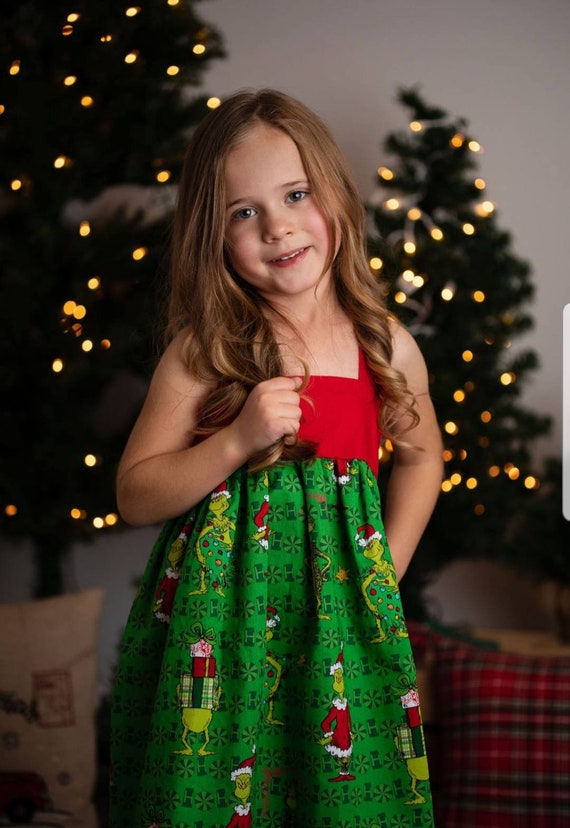 Greench Dress Festive Christmas Dress Kleding Meisjeskleding Jurken 