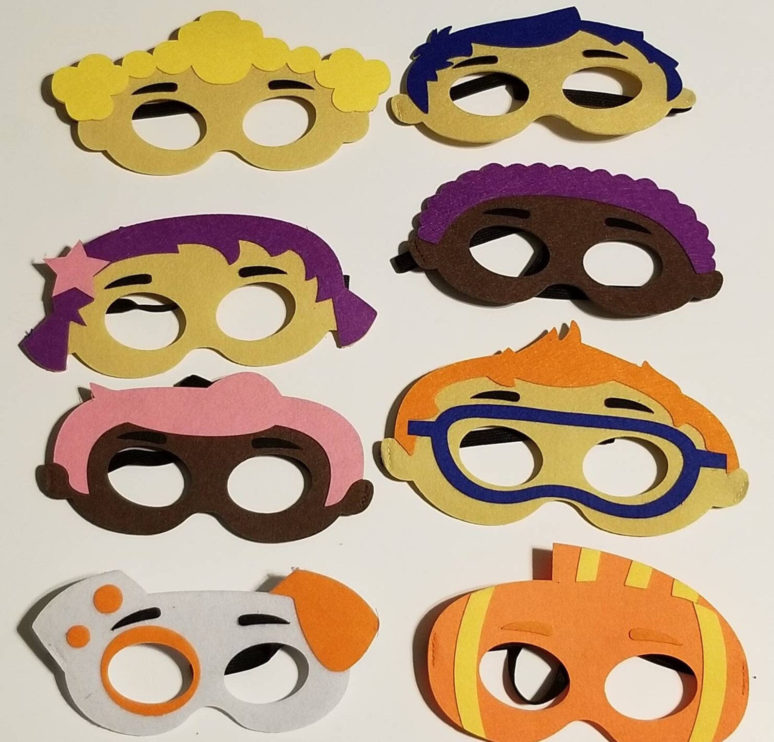 Bubble guppies Felt Masks kids pretend play masks imaginary | Etsy