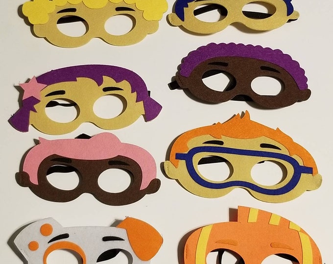 Bubble Guppies Felt Masks Kids Pretend Play Masks Imaginary - Etsy