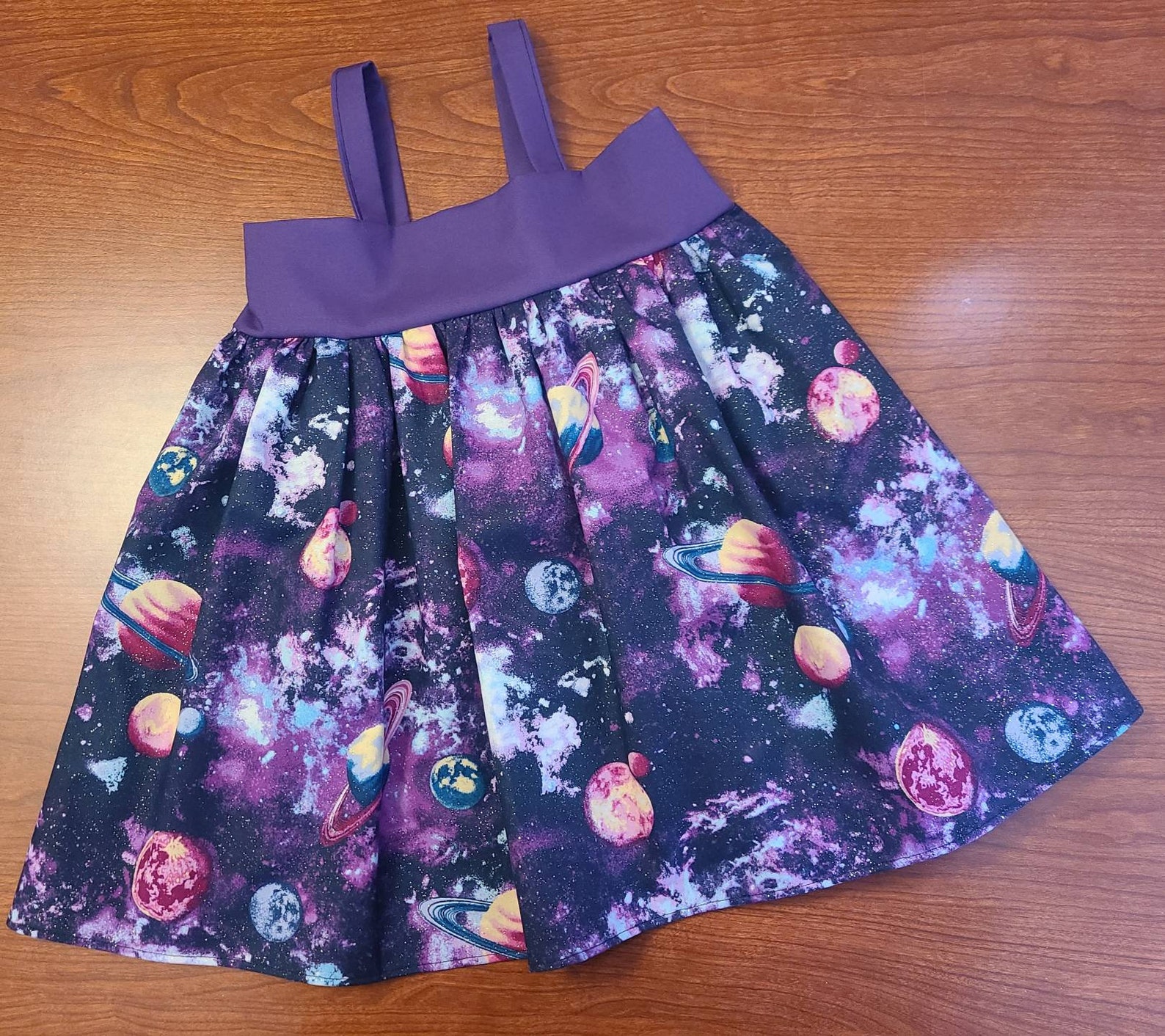 Galaxy Dress Planets Dress Space Themed Sundress Sceince - Etsy