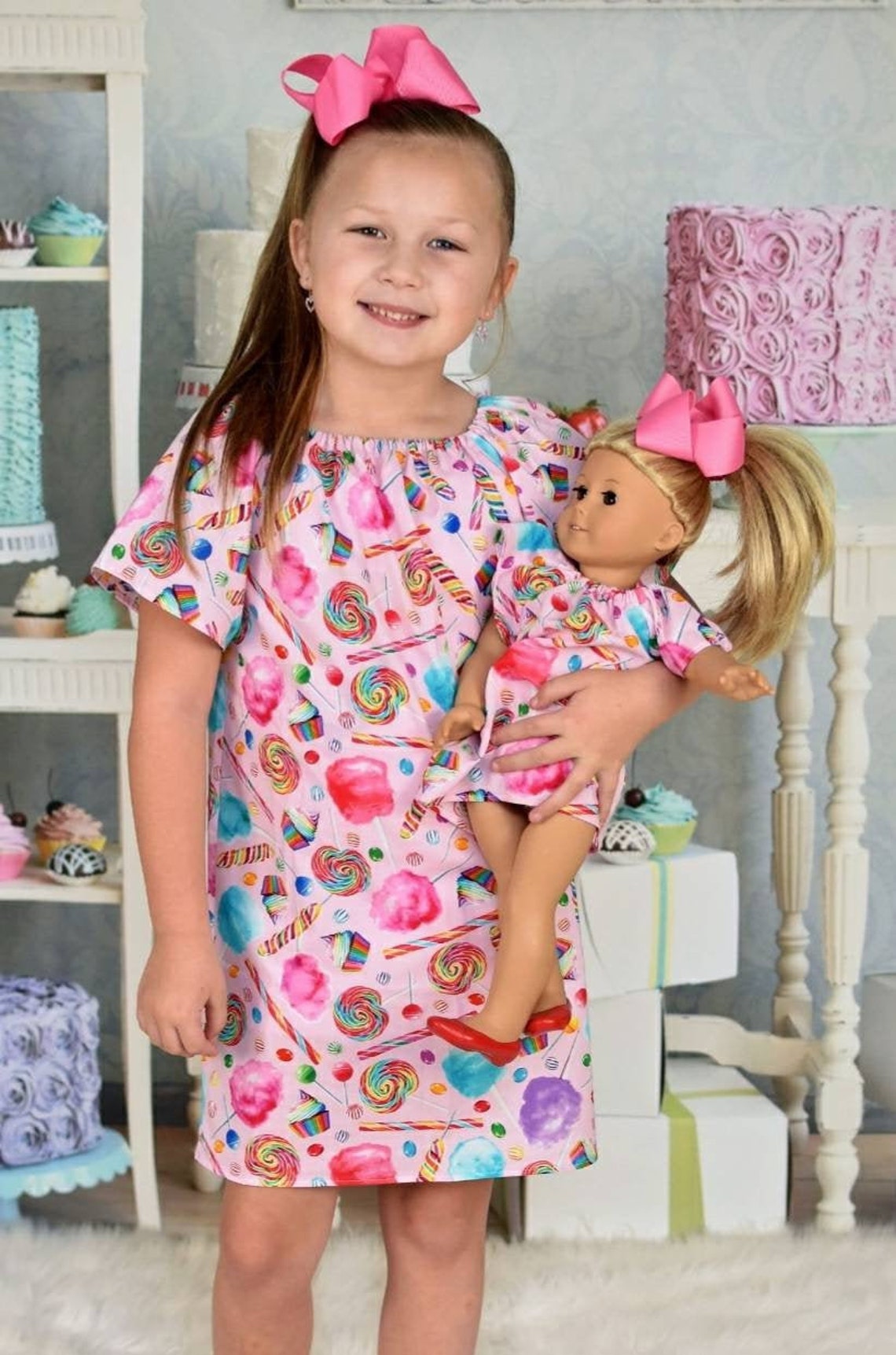 Candy Themed Dresses Doll and Me Dresses Short Sleeve Etsy