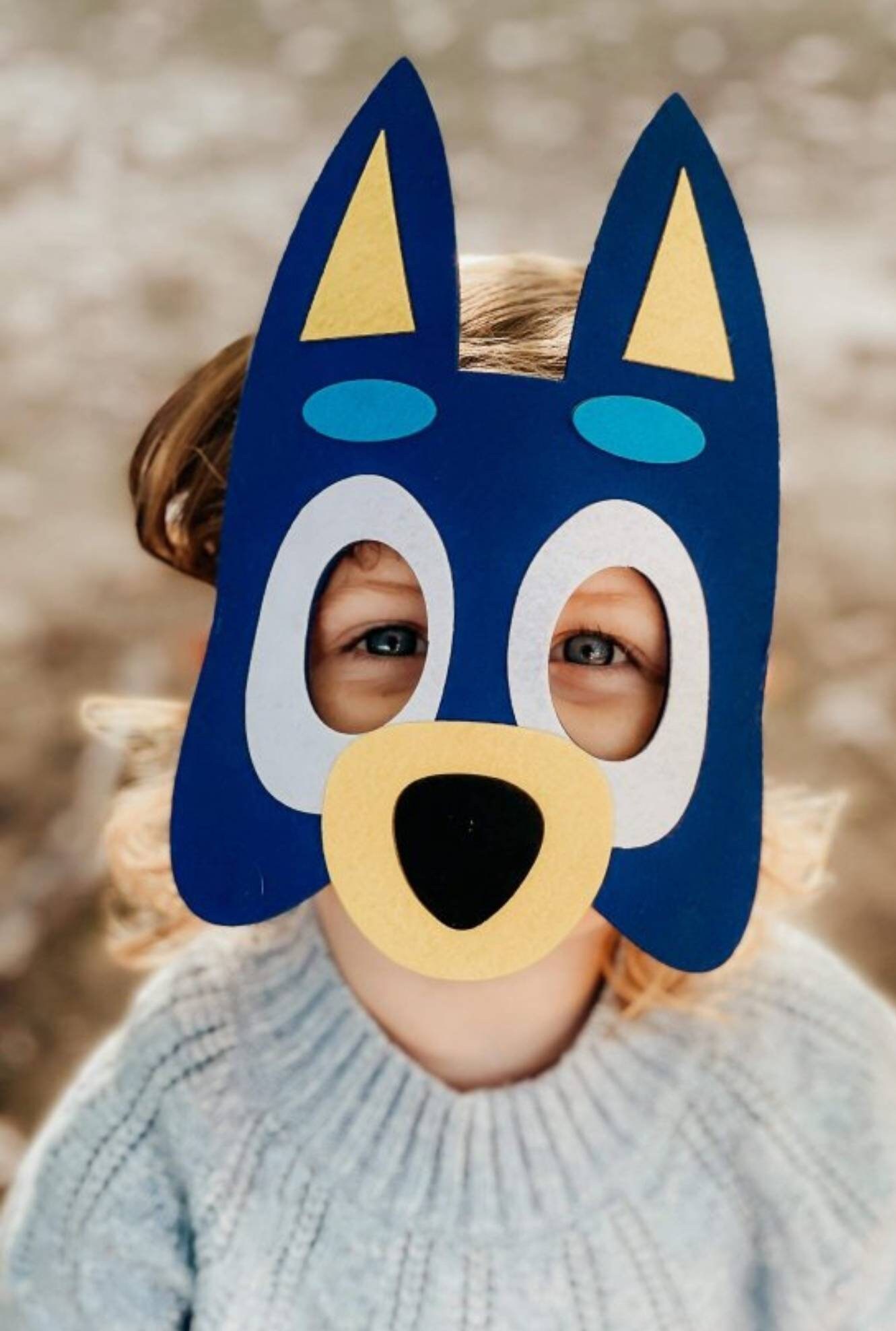 Bluey Felt Mask Imaginary Play Gift for Kids Stocking - Etsy