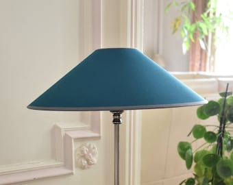 “Duck green Bombacio” conical lampshade (transparent interior)