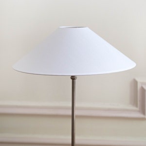 Conical “Krafty white” lampshade (transparent interior)