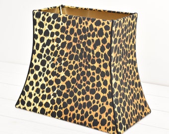 Pantalla de lámpara Pagoda "Leopardina" (Interior dorado)