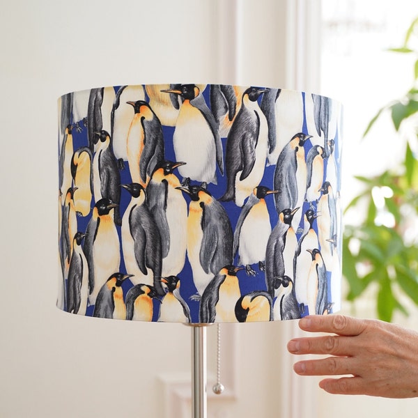 “Emperor Penguins” cylinder lampshade