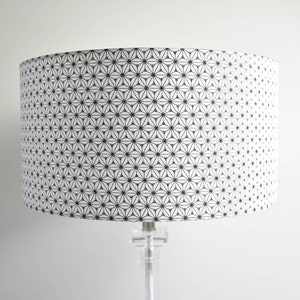 Black and White “AsanoHa” cylinder lampshade