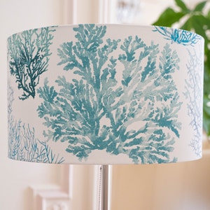 “Island Coral” cylinder lampshade