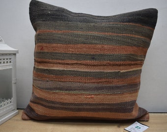 red striped kilim pillow anatolian kilim ethnic pillow 20x20 antique decorative kilim pillow pillow covers home decor kilim pillow No 2025