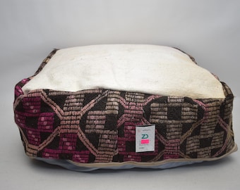 handmade carpet pillow pouf flat hand woven pouf 24x24 height 8 inches floor pillow tribal rustic bohemian pouf decorative rug pouf code 735