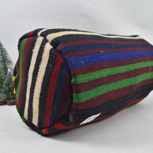 handmade wool kilim pillow cover / ethnic decor / boho pillow / 8x16 turkish pillow / organic wool kilim pillow / pillow cover code 185