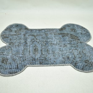Bowl mat, Non slip mat food & water bowl mat, Non slip pet mat, Cat mat, Handmade mat, Custom pet mat, 12x20 inch pet mat, Code 244