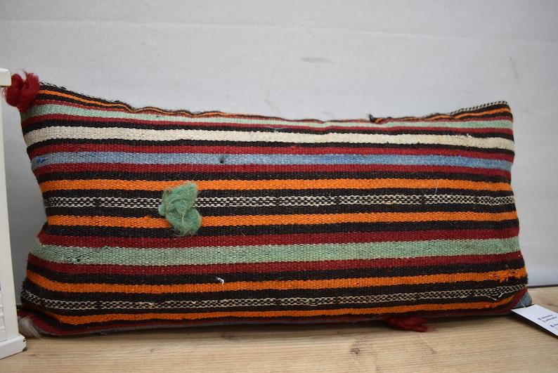 coastal kilim pillow boho decor pillow decorative pillow tribal pillow throw pillow aztec pillow 12x24 pillow cover code 3423