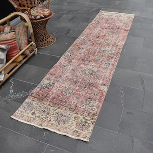 corridor rug, bohemian rug,  Free Shipping 2.4 x 9.6 ft hallway rug, tribal rug, bedroom rug, naturel rug , nomadic rug , zda1361