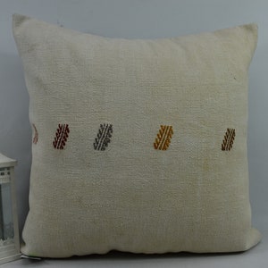 beige pillow / organic rug pillow / nomadic pillow / floor pillow / tribal pillow / anatolian pillow / 28x28 pillow cover / code 1065