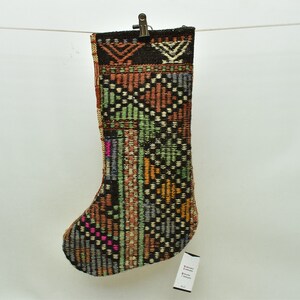 decorative kilim christmas ornament socks christmas stocking 11x18 christmas gift fireplace decorative art wall decor stocking code 1302
