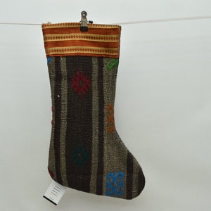 decorative kilim christmas ornament socks christmas stocking 11x18 christmas gift fireplace decorative art wall decor stocking code 96