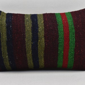 Handgemaakte kilim kussensloop, natuurlijk kilim kussen, rustiek kussen, decoratief kilim kussen, home decor kussen, 12x20 kussensloop, code 3104