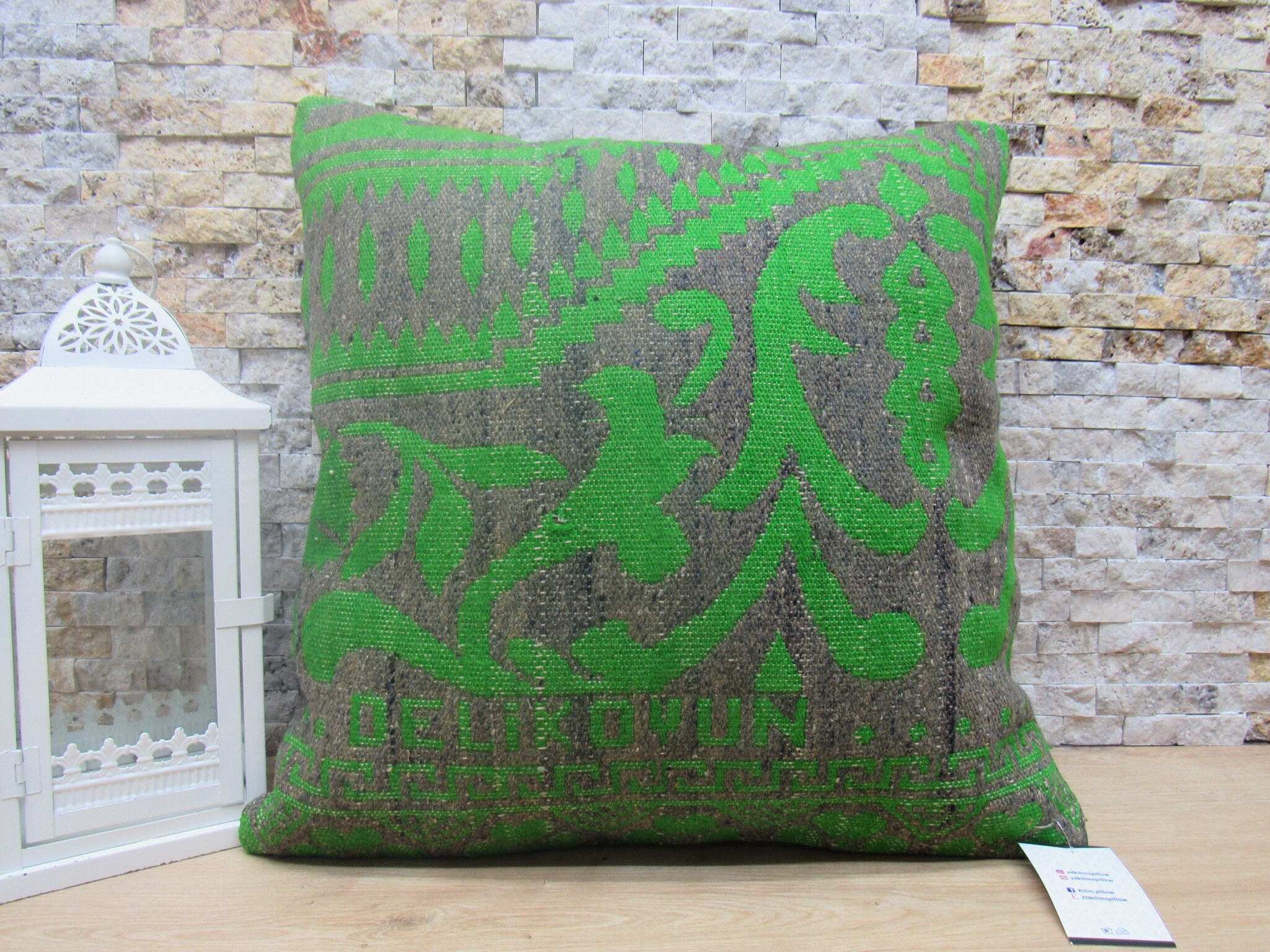 Tribal kilim pillow throw pillow 20x20 handwoven kilim pillow Etsy