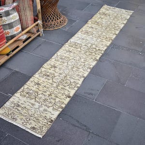 Vintage rug, Runner rug 1.5 x 7.7 Ft, Turkish rug, Hallway rug, Handmade rug, Decorative rug, Anatolian rug, Boho rug, ZDA0821
