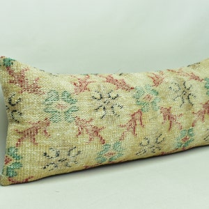 ethnic kilim pillow / boho decor pillow / lumbar kilim pillow / handmade kilim pillow / decorative pillow / 14x36 pillow cover / code 307