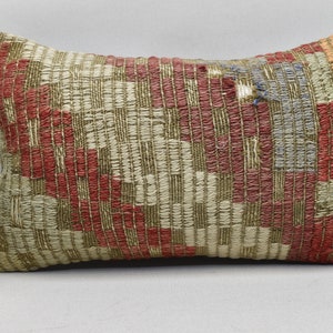Kilim pillow case, High quality pillow, Tribal pillow, Cecim pillow, Geometric kilim pillow, Throw pillow, 12x20 pillow cover, code 3336