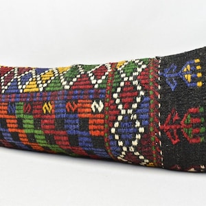 Home decor pillow, Lumbar pillow, Anatolian pillow, Long Size Boho decor pillow, Ethnic rug pillow, 14x36 Pillow cover, code 190