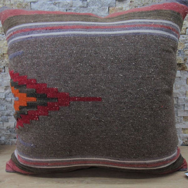 natural kilim pillow 24x24 kilim pillow tribal pillow bohemian pillow home decor aztec pillow decorative pillow for couch code 117