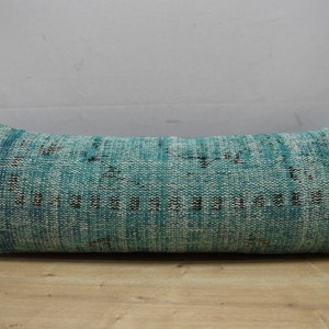 turkish rug  pillow cover / anatolian pillow cover / lumbar carpet pillow / 12x36 pillow cover / decorative pillow cover / code 1280