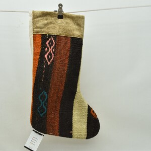 decorative tribal kilim christmas stocking 11x18 christmas tree ornament home decor art santa socks christmas gift fireplace decorative 670
