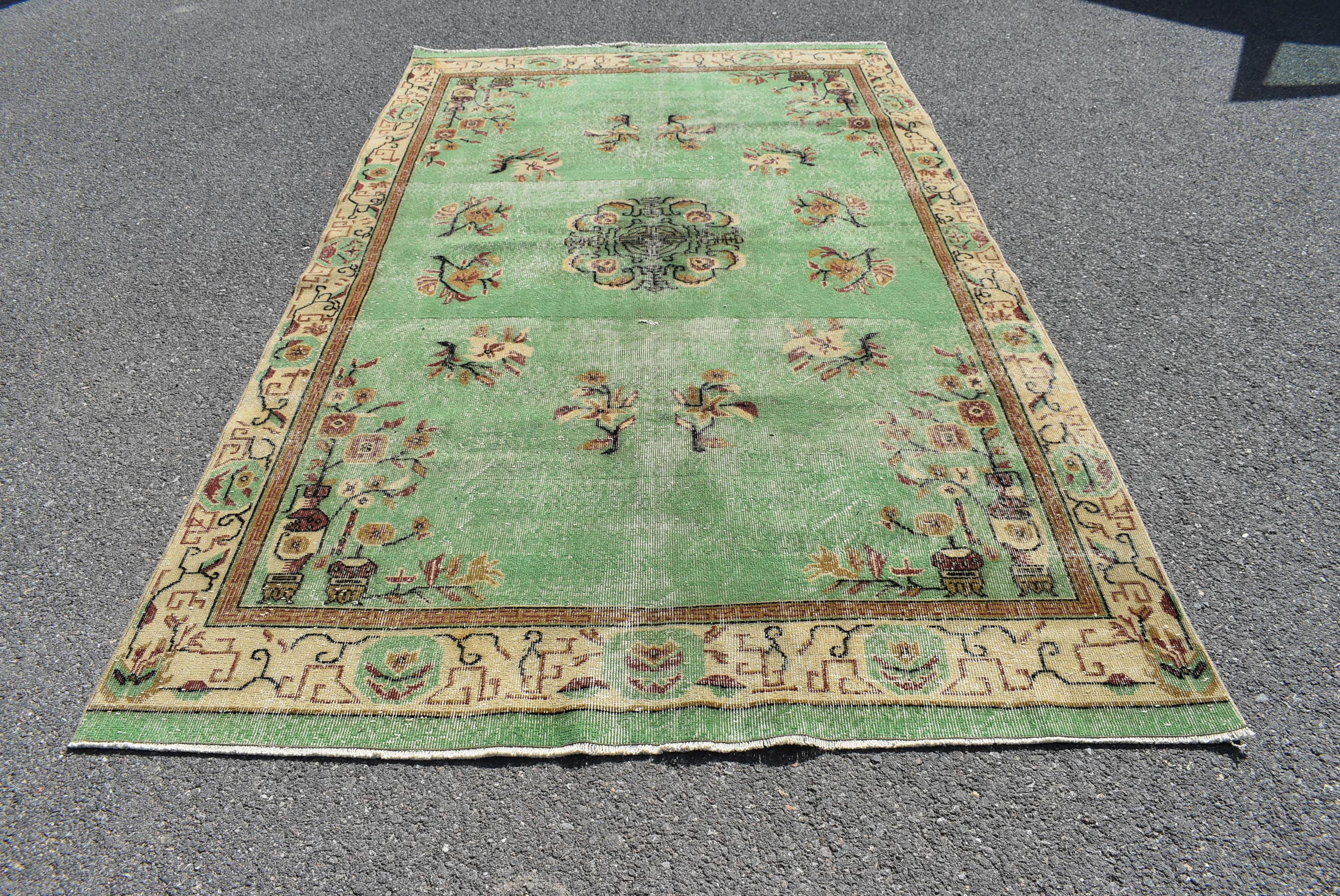 Vintage Area Rug Green Rug Bohemian Rug Tribal Rug Etsy