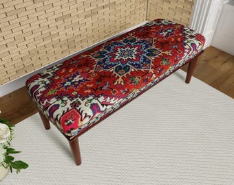 Tribal Bank, Eckbank, Ottomane Bank, orientalische Deko Bank, Wohnzimmer Bank, dekorative Sitzbank, Boho Möbel Stil