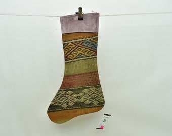 Weihnachtsdeko Deko Nikolaussocken 11x18 Boho Stil Socken Deko Nikolaussocken Weihnachtsgeschenk Kamindekor Socke 1332