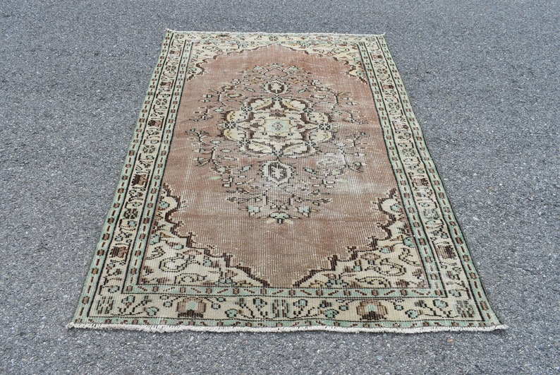turkish rug, small area rug, Free Shipping 4.6 x 7.1 ft, turkey rug, boho rug, organic wool rug, rug , oushak rug , rustic rug zd429